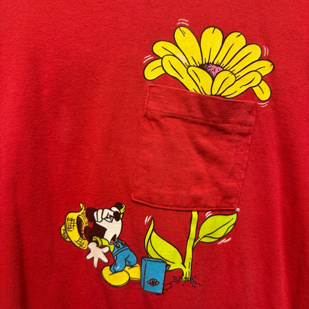 Vintage Red Mickey Unlimited Jerry Leigh Mickey Mouse Sunflower Graphic